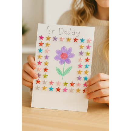 Naklejki gwiazdki, samoprzylepne kryształki, mix kolorów, na blistrze, zestaw kreatywny