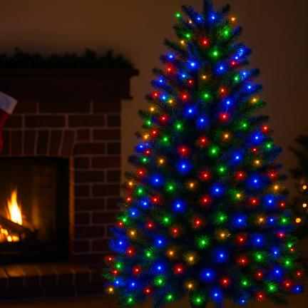 Lampki led micro na szpuli, 500l, choinkowe, świąteczne, multikolor, 3+50m