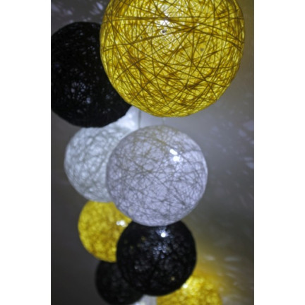 SS48 GIRLANDA KULE ŚWIECĄCE COTTON BALLS 10 SZT kolory
