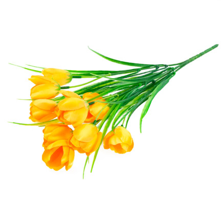 CV07855-5 TULIPANY BUKIET TULIPANÓW KWIATY SZTUCZNE ŻÓŁTE W BUKIECIE TULIPAN  ozdoba