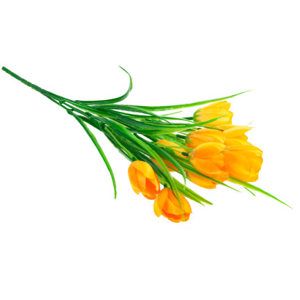 CV07855-5 TULIPANY BUKIET TULIPANÓW KWIATY SZTUCZNE ŻÓŁTE W BUKIECIE TULIPAN  ozdoba