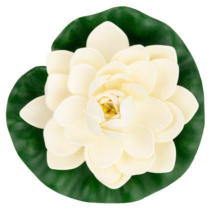 CV07908-1 LILIA WODNA SZTUCZNA KWIAT LOTOSU PŁYWAJĄCY DO OCZKA PŁYWAJĄCA ATRAPA