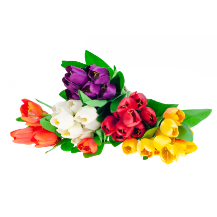 CV10616-8 TULIPAN TULIPANY SZTUCZNE KWIATY 37cm 9szt czerwony