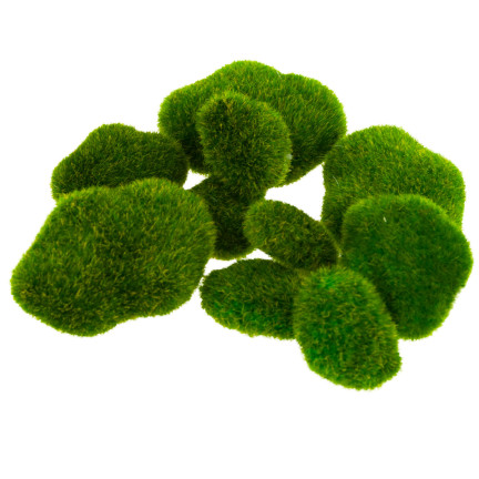 CV11073 KAMIENIE OMSZAŁE Z MCHU MECH DEKORACYJNE 10 SZT.