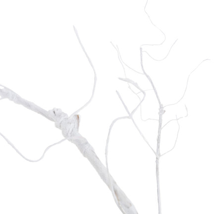 CV13601-1 GAŁĄŹ GAŁĄZKA OZDOBNA DEKORACYJNA DO WAZONU SZTUCZNA BIAŁA ELASTYCZNA KORZE