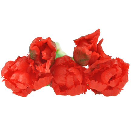 CV13899-8 TULIPANY BUKIET TULIPANÓW PAPUZIE SZTUCZNE KWIATY GUMOWANE 5SZT jak żywe