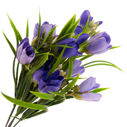 CV13987-4 KROKUS BUKIET KROKUSÓW KROKUSY W TRAWIE SZTUCZNE KWIATY WIOSENNE FIOLETOWE