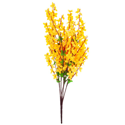 CV14351 FORSYCJA BUKIET ŻÓŁTA GAŁĄZKI WIELKANOC FORSYCJE W BUKIECIE LIŚCIE WIOSNA