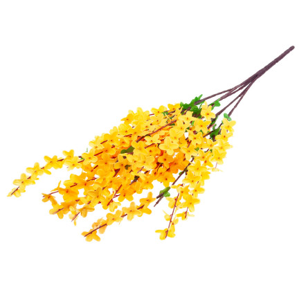 CV14351 FORSYCJA BUKIET ŻÓŁTA GAŁĄZKI WIELKANOC FORSYCJE W BUKIECIE LIŚCIE WIOSNA