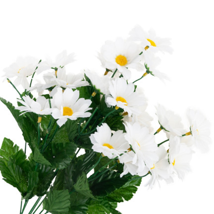 CV14379-1 BUKIET KWIATÓW SZTUCZNYCH STOKROTKA RUMIANEK ZŁOCIEŃ KWIATKI SZTUCZNE  44CM