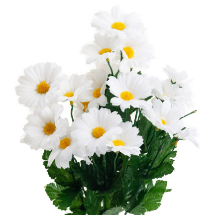 CV14379-1 BUKIET KWIATÓW SZTUCZNYCH STOKROTKA RUMIANEK ZŁOCIEŃ KWIATKI SZTUCZNE  44CM