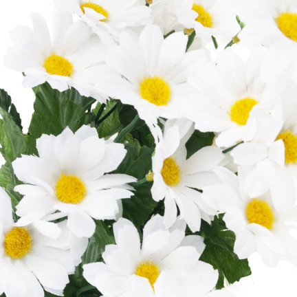 CV14379-1 BUKIET KWIATÓW SZTUCZNYCH STOKROTKA RUMIANEK ZŁOCIEŃ KWIATKI SZTUCZNE  44CM