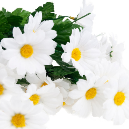 CV14379-1 BUKIET KWIATÓW SZTUCZNYCH STOKROTKA RUMIANEK ZŁOCIEŃ KWIATKI SZTUCZNE  44CM