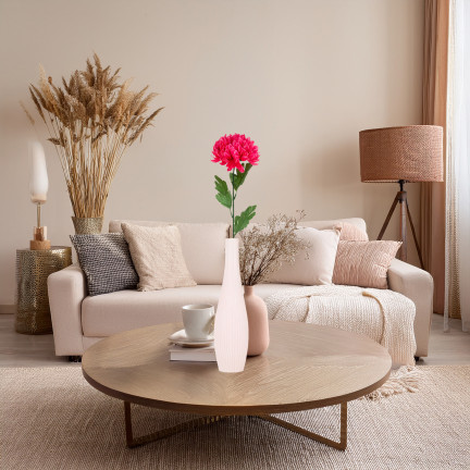 CV14384-13 CHRYZANTEMA GAŁĄZKA 70cm SZTUCZNE KWIATY DO STROIKA DUŻY KWIAT 13cm NA GRÓB czerwona