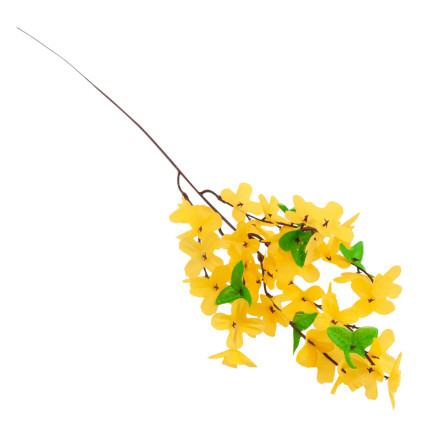 CV14393 FORSYCJA GAŁĄZKA ŻÓŁTA GAŁĄZKI WIELKANOC FORSYCJE NA GAŁĄZCE LIŚCIE stroik