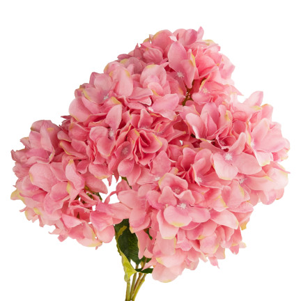 CV15124-3 HORTENSJA BUKIET HORTENSJI 5 KWIATÓW RÓŻOWY 50CM PIĘNY GĘSTY DO WAZONU