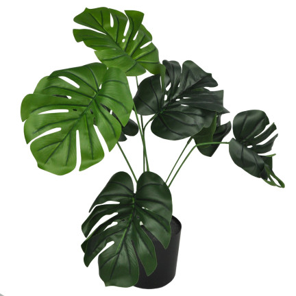 CV17651 MONSTERA SZTUCZNA W DONICZCE ROŚLINA JAK ŻYWA