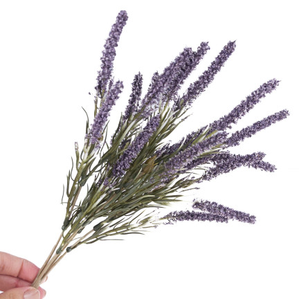 Sztuczne kwiaty wrzosu, gałązka do kompozycji bukietu, fioletowy, dekoracja, 5 gałązek, 34cm