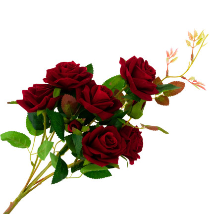 CV17908-10 BUKIET RÓŻ WELUROWYCH CZERWONYCH RÓŻE JAK ŻYWE PIĘKNE W BUKIECIE REAL