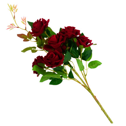 CV17908-10 BUKIET RÓŻ WELUROWYCH CZERWONYCH RÓŻE JAK ŻYWE PIĘKNE W BUKIECIE REAL