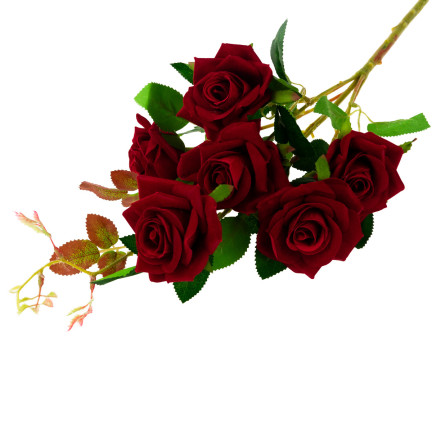 CV17908-10 BUKIET RÓŻ WELUROWYCH CZERWONYCH RÓŻE JAK ŻYWE PIĘKNE W BUKIECIE REAL