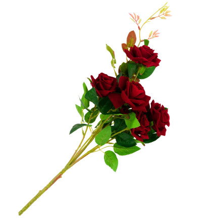 CV17908-10 BUKIET RÓŻ WELUROWYCH CZERWONYCH RÓŻE JAK ŻYWE PIĘKNE W BUKIECIE REAL