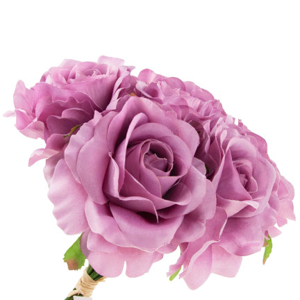 CV21919-4 BUKIET RÓŻ SZTUCZNE KWIATY 6SZT PIĘKNE BRUDNY RÓŻ