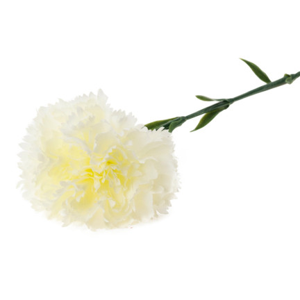 CV22527-1 SZTUCZNE KWIATY GOŹDZIK SZTUCZNY BIAŁY DO WAZONU BUKIETU Stroika cmentarz