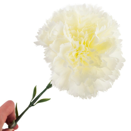 CV22527-1 SZTUCZNE KWIATY GOŹDZIK SZTUCZNY BIAŁY DO WAZONU BUKIETU Stroika cmentarz