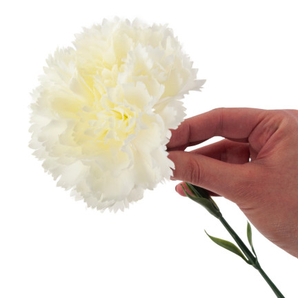 CV22527-1 SZTUCZNE KWIATY GOŹDZIK SZTUCZNY BIAŁY DO WAZONU BUKIETU Stroika cmentarz