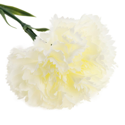 CV22527-1 SZTUCZNE KWIATY GOŹDZIK SZTUCZNY BIAŁY DO WAZONU BUKIETU Stroika cmentarz