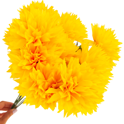 CV23704-3 CHRYZANTEMA BUKIET 12 KWIATÓW SZTUCZNY 50CM zółty