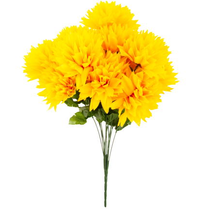 CV23704-3 CHRYZANTEMA BUKIET 12 KWIATÓW SZTUCZNY 50CM zółty
