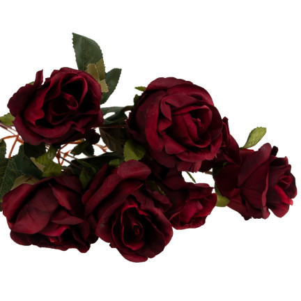 CV23816-6 BUKIET 7 RÓŻ CZERWONYCH RÓŻA GĘSTY JAK ŻYWY