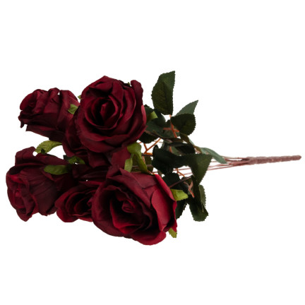 CV23816-6 BUKIET 7 RÓŻ CZERWONYCH RÓŻA GĘSTY JAK ŻYWY