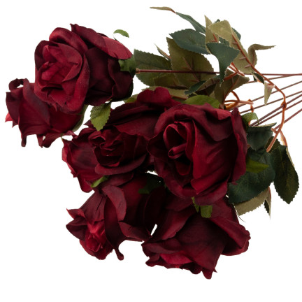 CV23816-6 BUKIET 7 RÓŻ CZERWONYCH RÓŻA GĘSTY JAK ŻYWY