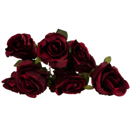 CV23816-6 BUKIET 7 RÓŻ CZERWONYCH RÓŻA GĘSTY JAK ŻYWY