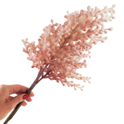 CV23906-2 TRAWA GAŁĄZKA OZDOBNA RÓŻOWA SZTUCZNA DEKORACYJNA POLNA NA PIKU DO WAZONU