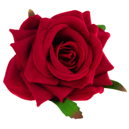 CV23968-2 Róża Wyrobowa Główka Kwiatu Sztuczne Kwiaty Jak Żywe do Stroików Bordowa welurowa