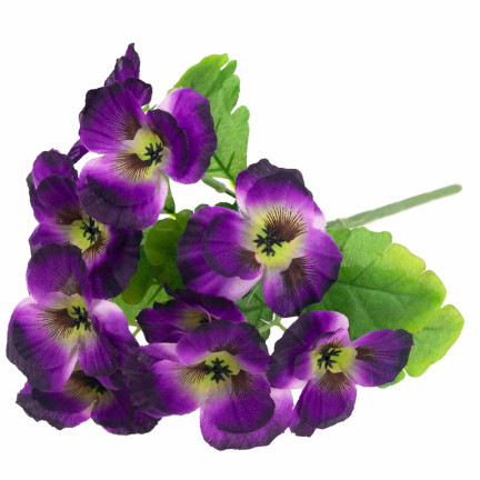 CV26367-4 BRATKI BUKIET BRATKÓW GĘSTY SZTUCZNE KWIATY GAŁĄZKI BRATEK W BUKIECIE