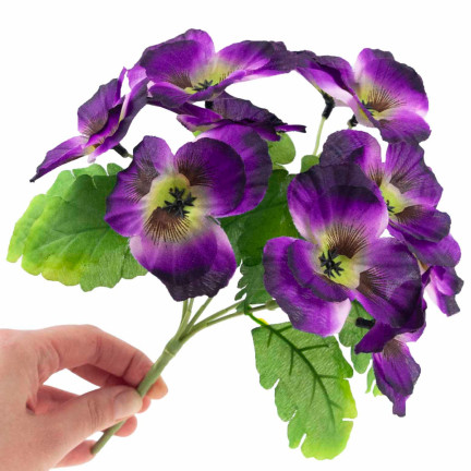 CV26367-4 BRATKI BUKIET BRATKÓW GĘSTY SZTUCZNE KWIATY GAŁĄZKI BRATEK W BUKIECIE