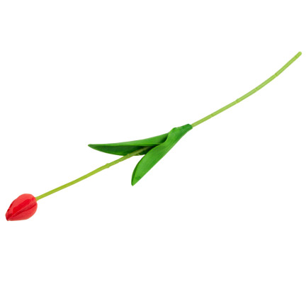 CV26799-7 TULIPAN SZTUCZNY GUMOWANY CZERWONY PIĘKNY JAK ŻYWY PIANKOWY TULIPANY stroik