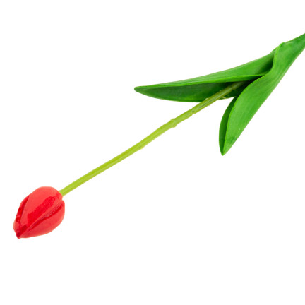 CV26799-7 TULIPAN SZTUCZNY GUMOWANY CZERWONY PIĘKNY JAK ŻYWY PIANKOWY TULIPANY stroik