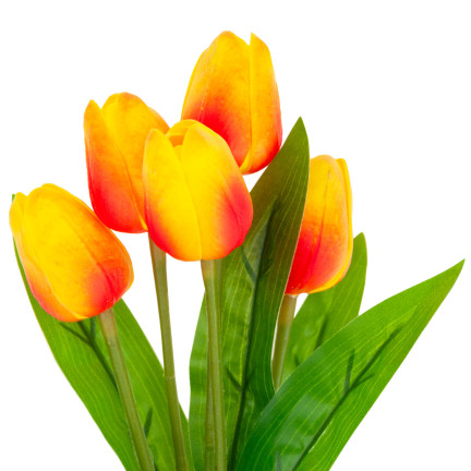 CV26805-7 TULIPAN BUKIET TULIPANÓW X5 SZTUCZNE KWIATY TULIPANY W BUKIECIE PIANKOWE