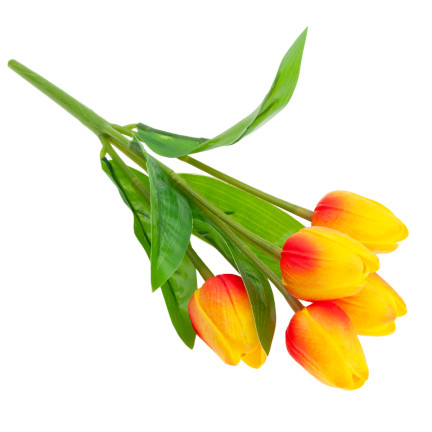 CV26805-7 TULIPAN BUKIET TULIPANÓW X5 SZTUCZNE KWIATY TULIPANY W BUKIECIE PIANKOWE