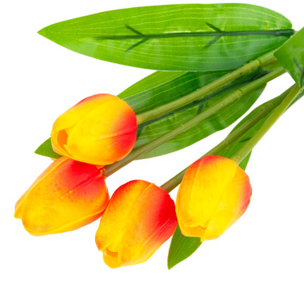 CV26805-7 TULIPAN BUKIET TULIPANÓW X5 SZTUCZNE KWIATY TULIPANY W BUKIECIE PIANKOWE