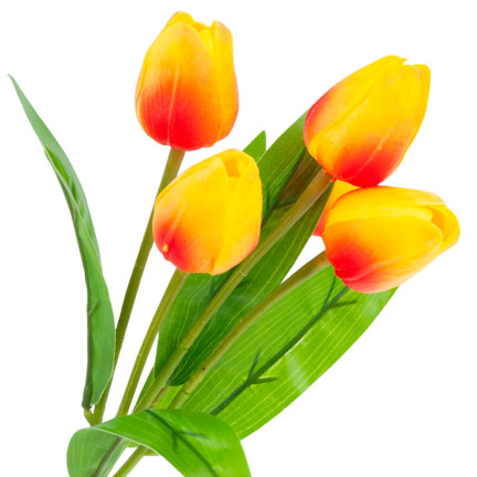 CV26805-7 TULIPAN BUKIET TULIPANÓW X5 SZTUCZNE KWIATY TULIPANY W BUKIECIE PIANKOWE