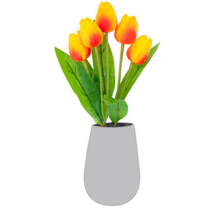 CV26805-7 TULIPAN BUKIET TULIPANÓW X5 SZTUCZNE KWIATY TULIPANY W BUKIECIE PIANKOWE