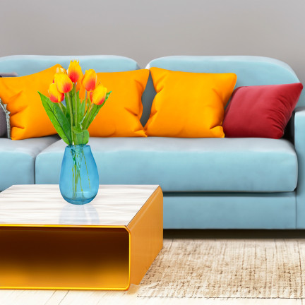 CV26805-7 TULIPAN BUKIET TULIPANÓW X5 SZTUCZNE KWIATY TULIPANY W BUKIECIE PIANKOWE