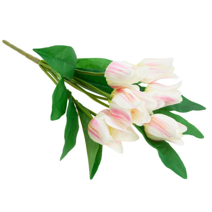 CV26811-2 TULIPAN DUŻY BUKIET TULIPANÓW X9 różowe SZTUCZNE KWIATY TULIPANY W BUKIECIE